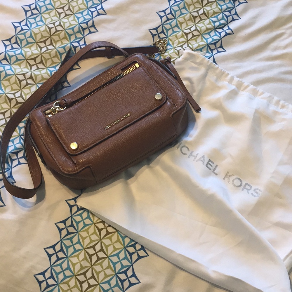 Michael Kors Brown Leather Crossbody